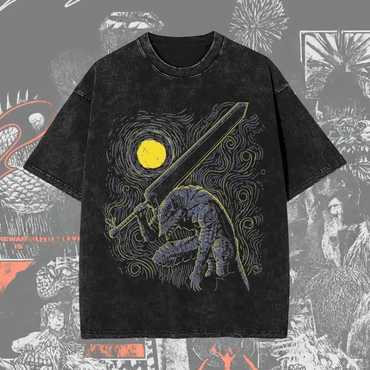 Boutique sports suit series 2 Berserk Officieel Gelicentieerd T-shirt Vintage Gewassen Anime Grafisch T-shirt, Y2K Retro Esthetiek voor Casual Kleding Otaku 3XL