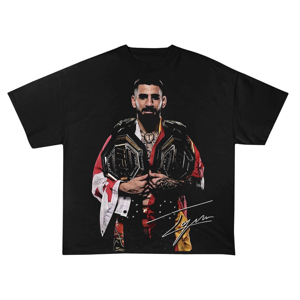 Ilia Topuria Fighter Spanish Georgia El Matador Retro Tshirt 2026 Summer Unisex Unisex Oversized 100Cotton Tshirt Street Wear Y2K