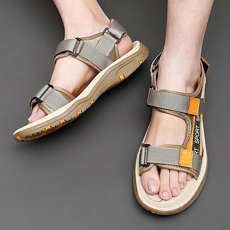 Fashion Breathable Mens Casual Shoes Mesh Fabric Men's Sandals Hot Sale Man Summer Footwear Waterproof Half Drag Anti-slip Slippers