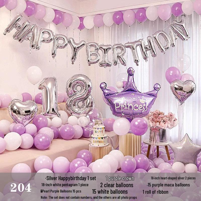 Romantic Birthday Balloon Set: High-End Decorations for Boyfriend or Girlfriend