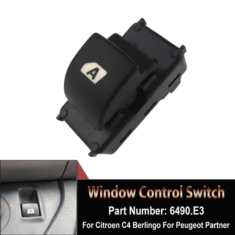 High Quality Car Passenger Side Window Glass Lifter Switch Button For Citroen C4 Berlingo Peugeot Partner 207 6490.E3 6490E3