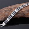 Schmuckzubehör Herrenarmband Herren 13MM 9" Edelstahl & Schwarze Silikonarmbänder für Mann am Handgelenk