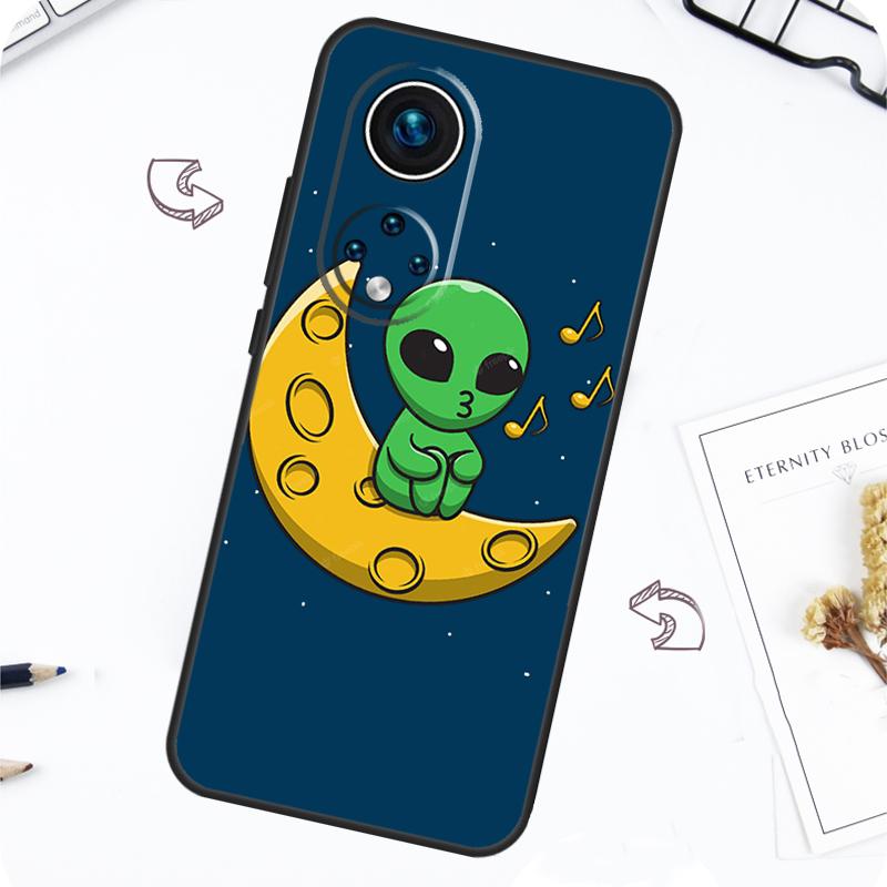 Aesthetics Cute Cartoon Alien Case For Honor Magic 7 Lite 5 6 Pro Honor 200 50 70 90 Lite X8b X9a X8a X8 X9 X9c X9b Cover