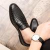 Store Herre Loafers i Vevd Skinn, Spiss Business Casual Stil, Britisk Profesjonelt Design.