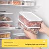 Refrigerator Freezer-Safe Rectangular Food-Grade Plastic Storage Container for Meal Prep and Fresh-Keeping.