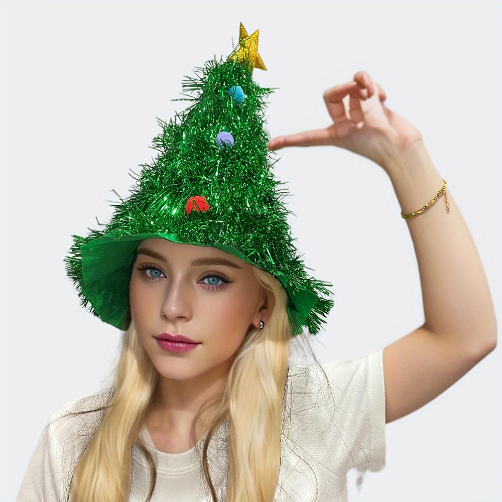  1pc Xmas Tree Hat Christmas Tree Decorations Fun, Costume Hat for Holiday Parties Festive Decor Christmas Accessories