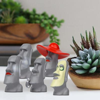 4.8cm Female Easter Island Statue Miniature for Dining Table Decor Versatile