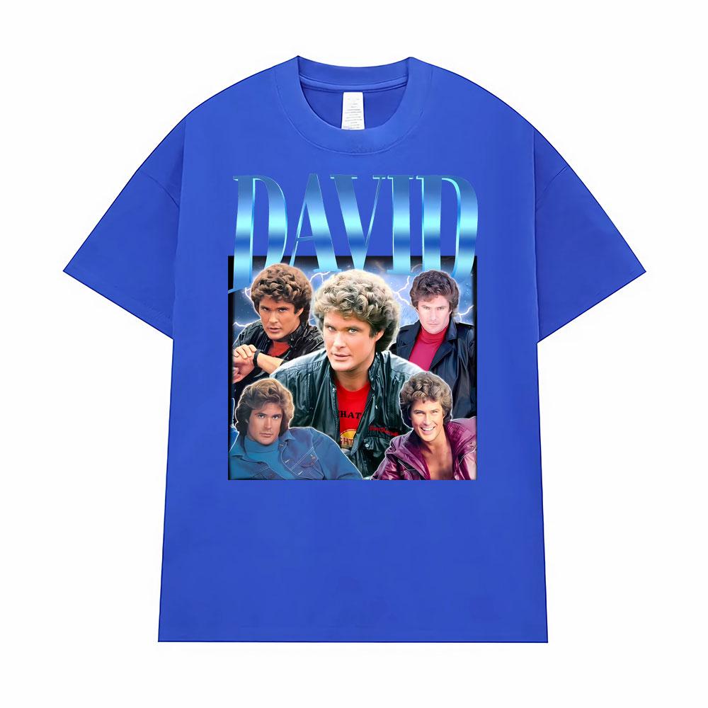 David Hasselhoff Homage Retro Graphic T Shirt Unisexs Clothing Harajuku Gothic Oversized T Shirts Summer Tops High Quality Tshirt