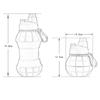 550ML Grenade Water Bottle Silicone Folding Water Cup Outdoor Fitness Activities Mountain Hiking Silicone Cup BPA Motivation Practical Use