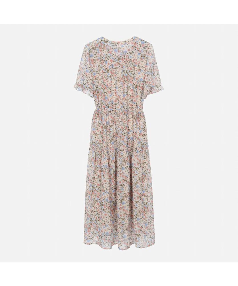 THURSDAY ISLAND Flower Chiffon Frill Dress_T254Mop241W