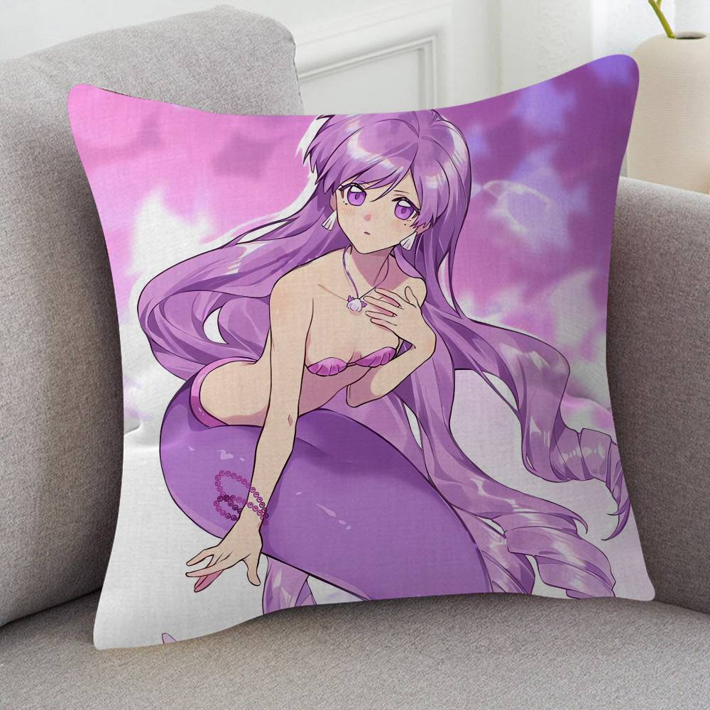 Anime Mermaid Melody Pichi Pichi Pitch Pillow Case Soft Double Sided Print Sofa Cushion Cover Throw Pillow Covers