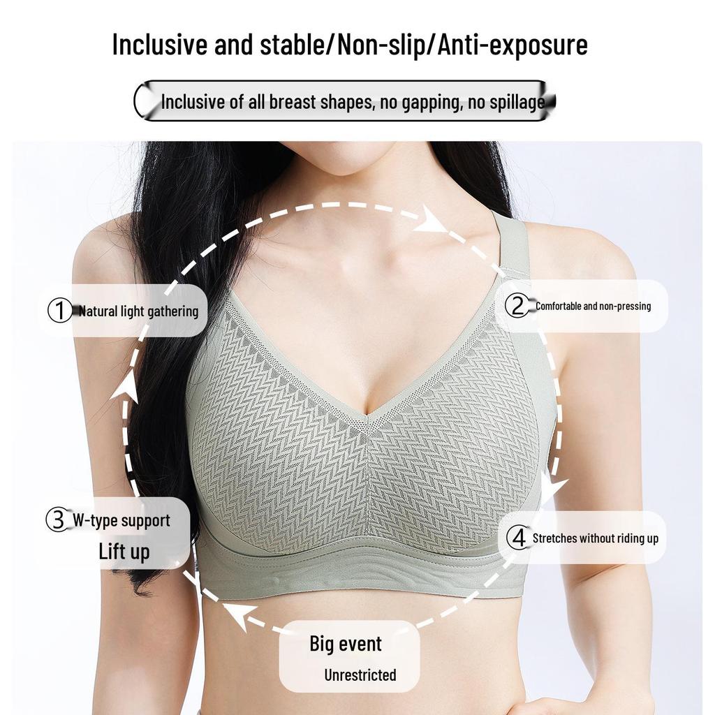 Latex Adjustable Underwear: Slimming Lift & Support Seamless Bra for Big Chest