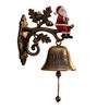 Rustic Metal Welcome Bell Christmas Wall Mounted Door Bell Vintage Dinner Bell for Outdoor Front Door Porch Home Decor