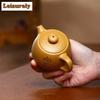 Chinese Yixing Authentic Tea Pot Handmade Purple Clay Tripods Teapot Raw Ore Section Mud Kettle Tea Ceremony Customized 171ml