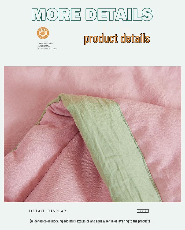7A Grade Antibacterial Soybean-Cotton Summer Quilt for Mothers and Babies - Cool, Lightweight, and Thin