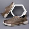 Summer Hollow Casual Leather Shoes, Breathable Hole Shoes, Trendy Soft-soled Outdoor Sports Shoes