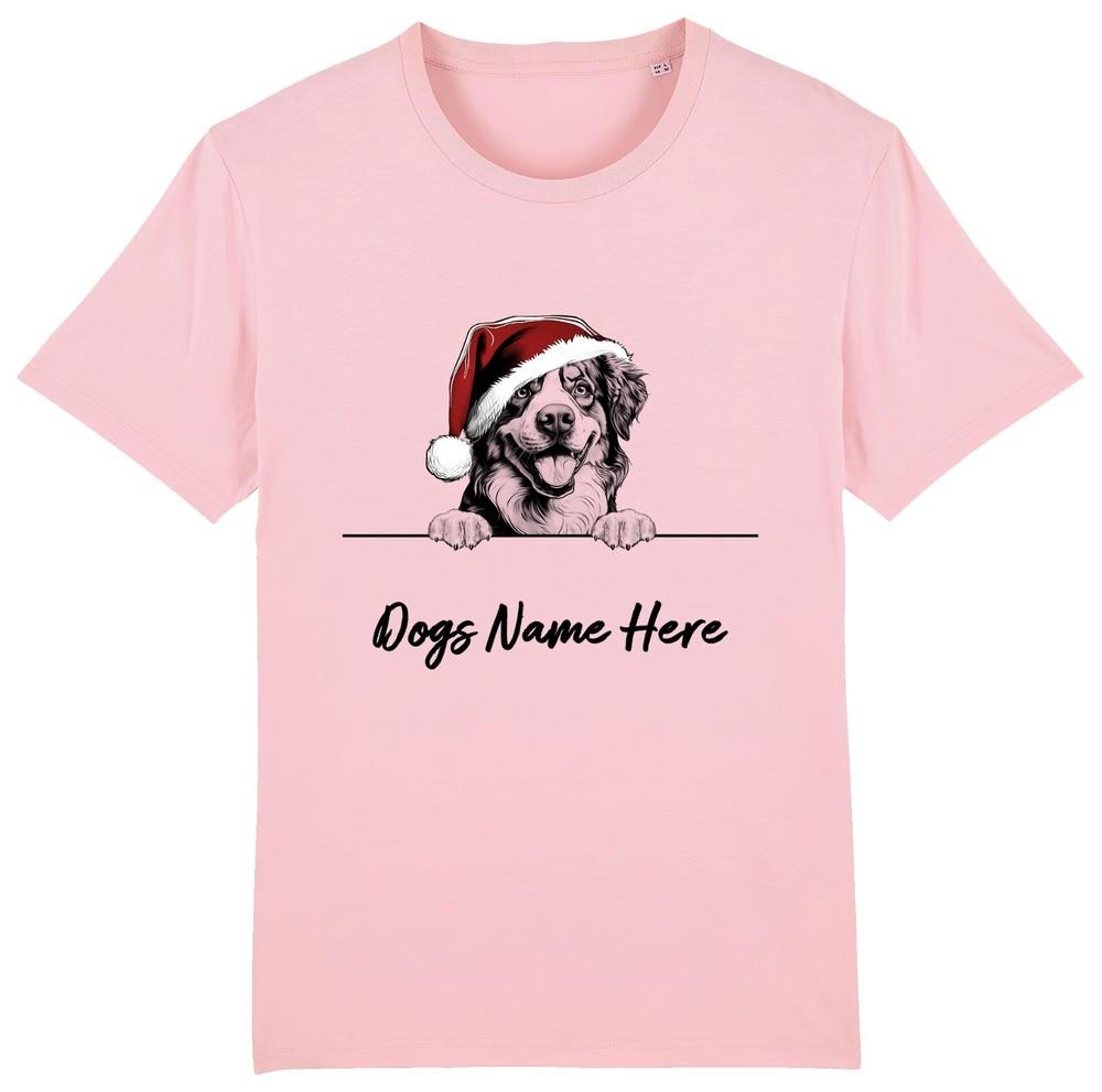 BERNESE MOUNTAIN Personalised Christmas Dog T-Shirt Mens Womens Kids Dogs Name