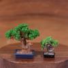1/12 Dollhouse Simulation Mini Green Tree Potted Dollhouse Home Decorations Dolls House Micro Landscape Garden Ornament