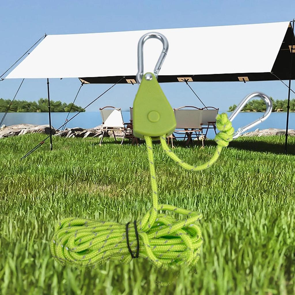 Adjustable Ratcheting Rope Tie Downs Heavy-Duty Rope Hanger Heavy-Duty Lock Ratchet for Cargo Lights Tents Garage Various
