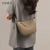 Viney Women's Handbag, Cowhide Crossbody Dumpling Bag, Commuter Shoulder Bag, Casual Bag