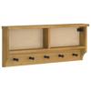 Wieszak Ścienny Na Ubrania Sandnes 87X12X35Cm Drewno Lite Sosna