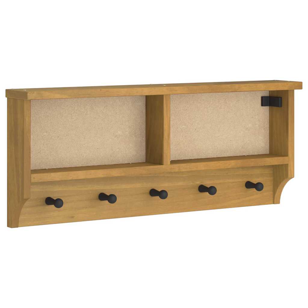 Wieszak Ścienny Na Ubrania Sandnes 87X12X35Cm Drewno Lite Sosna