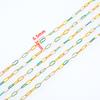 1meter Gold Plated Stainless Steel Enamel Chains For Jewelry Makings DIY Cable Chains For Jewelry Necklace Bracelets Accessories