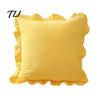 Cuscini Decorativi Tinta Unita Copricuscino Arricciato, Federa a Quadri in Cotone con Bordo Arricciato, 18x18 Comodo Slip Pollici 20x12 Copertura Decorativa per Casa di Campagna