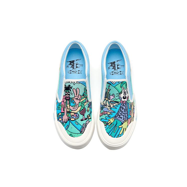 Li Ning X Steven Harrington Boogie Shoes 'Blue Multi' Women's AECR072-2