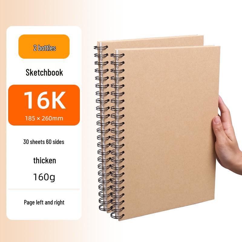 A4 Hardcover Spiralgebunden Verdicktes Skizzenbuch - Zeichenbuch für Kunststudenten mit losen Blättern 8K für die Grundschule.