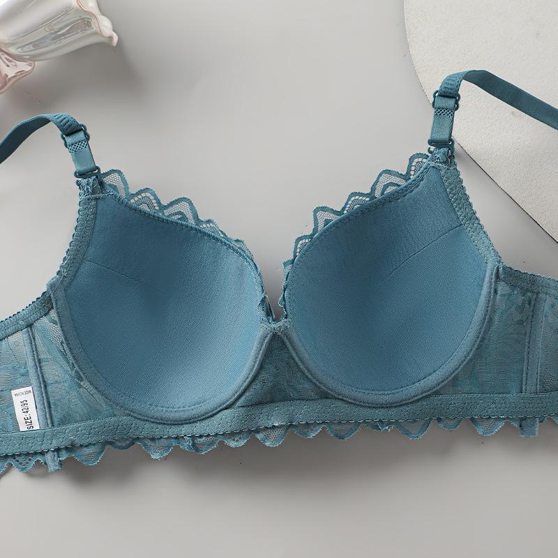 Sexy Lace Underwire Push-up Bra - Breathable Thin Cup Lingerie for Women