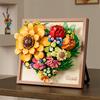 Non-Toxic New Year Decorations 3D Picture Frame Building Blocks Flowers Mini Bricks Diy Children Toys Wedding Gifts