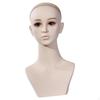 Female Mannequin Head Bust with Ear Hole Shoulder Manikin Stand for Pendant Chain