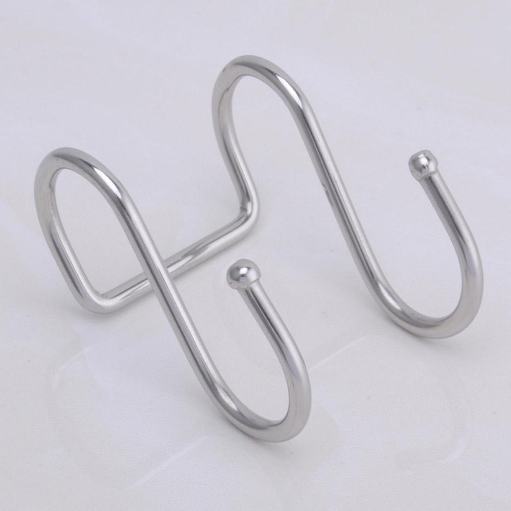 Home Cabinet Kitchen Double S Shape Bathroom Stainless Steel Rack Storage Hook Hanger Organizer