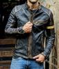 Men's Men's Leather Jacket Male Teen Stand-Up Collar Punk Men's Motorcycle Leather Jacket