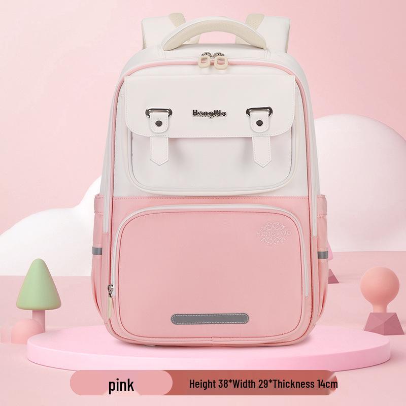 Lightweight Cloud Backpack for Grades 3-6: Large Capacity, Double Shoulder, Spine Protection & Weight Reduction