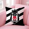 Sports Team Logo BBesiktas BJK Cushion Cover Pillowcase Short Plush Invisible zipper Room Sofa Cushion Cover
