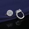 Trendy Faux Moissanite One Carat Hoop Earrings for Women
