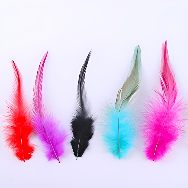 8-15Cm Natural Feathers White Mix Colors Turkey Plume For Crafts Dream Catcher Making Carnival Decor Easter Black Blue Plumas