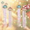 4Pcs Jellyfish Decoration Fine Workmanship Good-looking Long Lifespan Festive Stylish Increase Atmosphere Plastic Xmas Glass Pearl Jellyfish Pendant