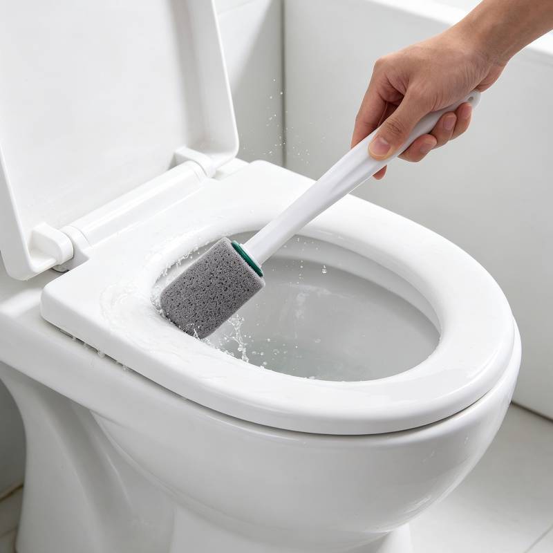 Toilet Brush With Long Handle And Durable Cleaning Block For Bathroom Hygiene
