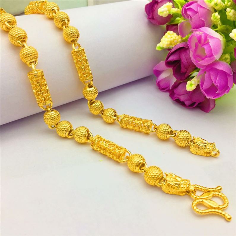 Dubai Thailandia Serie Oro Rubinetto Nuvola Propizia Collana Perle Ananas Gioielli di Moda Placcati Ottone