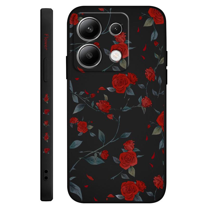 

Flowering Rose Phone Case For Xiaomi Redmi Note 14 13 12 12S 11 11S 10 10S 9 9S Pro Plus 4G 5G Liquid Silicone Cover Redmi Note 13 Pro 5G