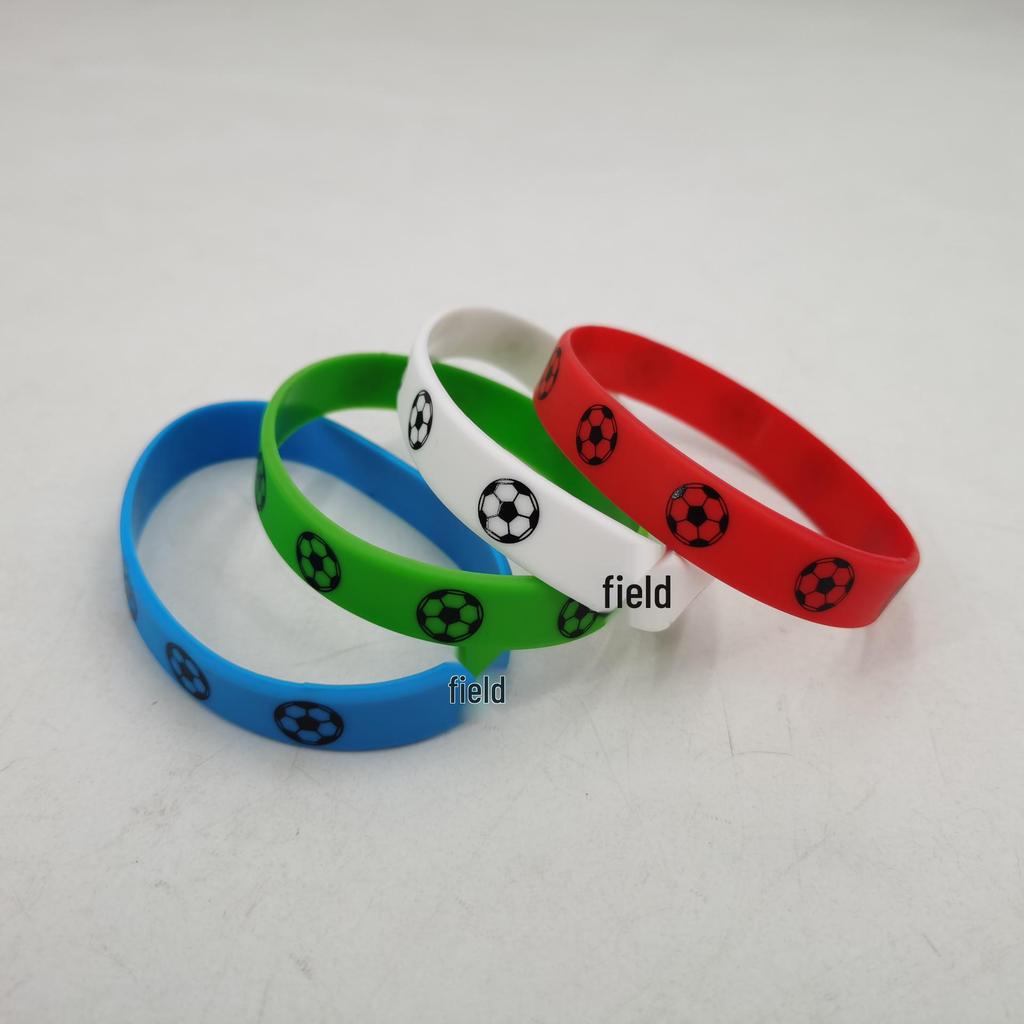 Braccialetto in Silicone Coppa del Mondo di Calcio per Uomini e Donne - Braccialetto Sportivo in Gomma Motivazionale