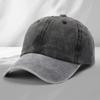 Washed cotton cap embroidery catering milk tea shop work cap duck tongue soft top baseball cap men