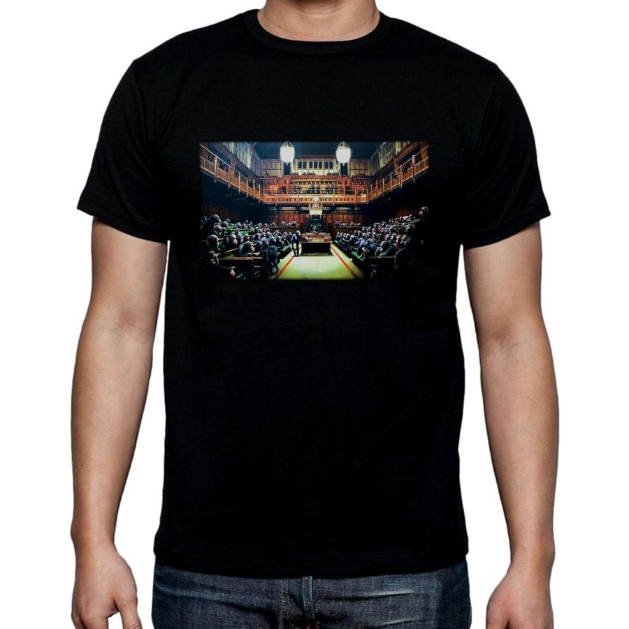 

Banksy Monkey Parliament Men s T-Shirt XXXXXL різнокольоровий