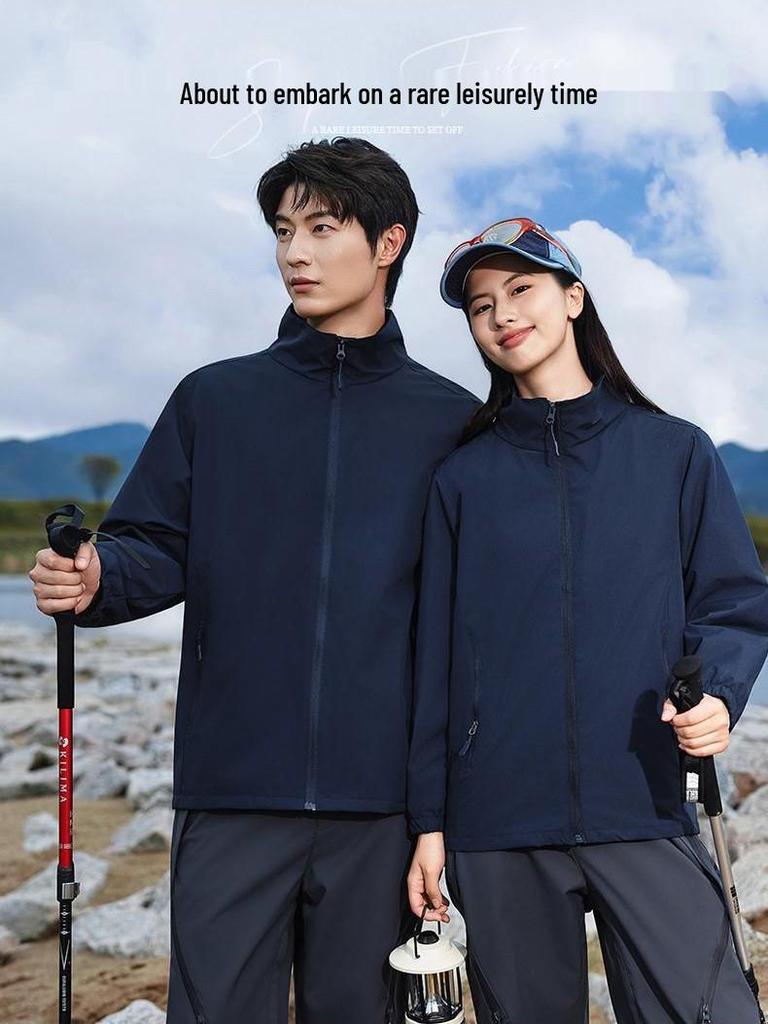 2026 Spring/Autumn Softshell Jacket: Lightweight, Windproof, Semi-Taped for Outdoor Mountaineering