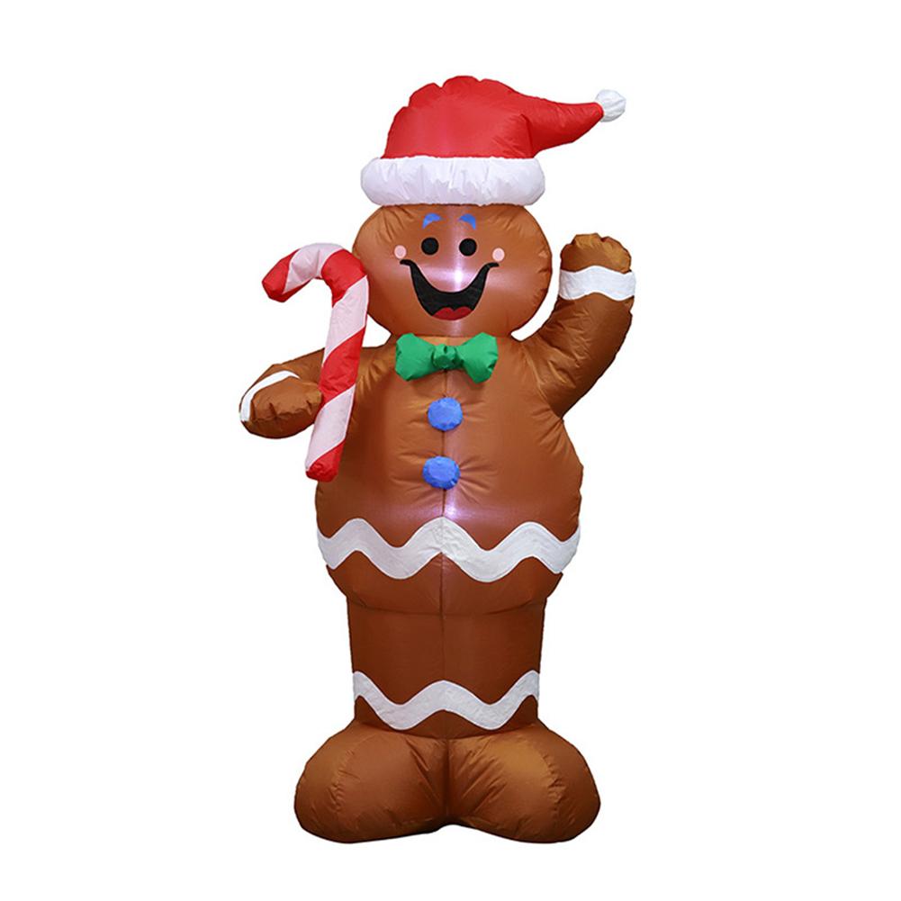 1.5m Inflatable Gingerbread Man Prop for Christmas Party Yard Decor