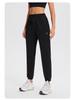 Unisex Quick-Dry Breathable Running Pants with Double Side Pockets and Elastic Drawstring