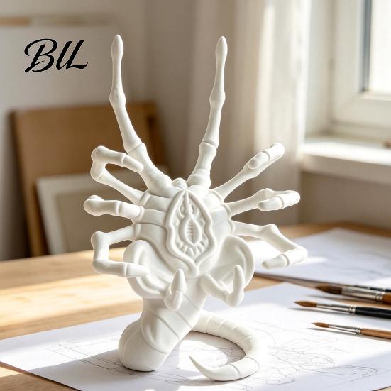 Gifts for Sci Fi Fans Sci-Fi Horror Theme Phone Holder, 3D Printed Unique Desk Ornament, Creative Holiday Stable PLA Stand Home And Office Decor